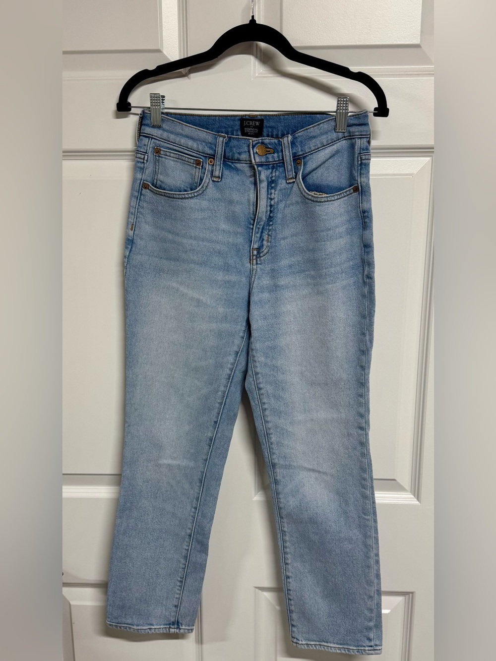 J. Crew Light Blue High-Rise Straight Jeans